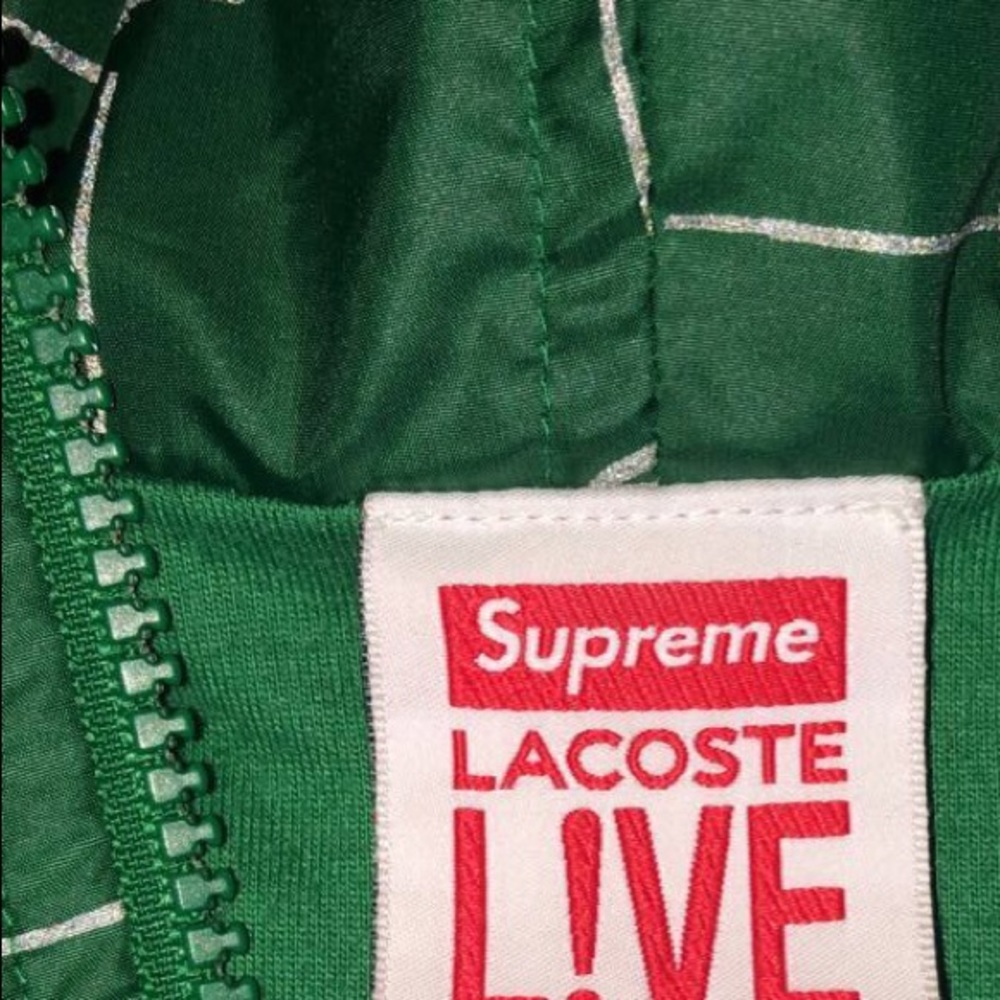 supreme x lacoste reflective anorak
